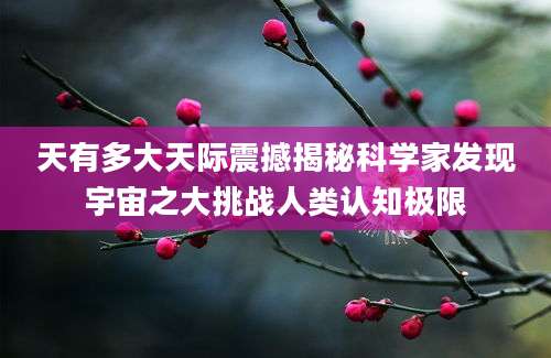 天有多大天际震撼揭秘科学家发现宇宙之大挑战人类认知极限
