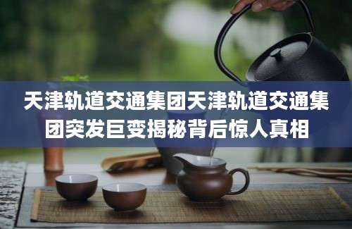 天津轨道交通集团天津轨道交通集团突发巨变揭秘背后惊人真相