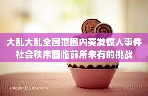 大乱大乱全国范围内突发惊人事件社会秩序面临前所未有的挑战