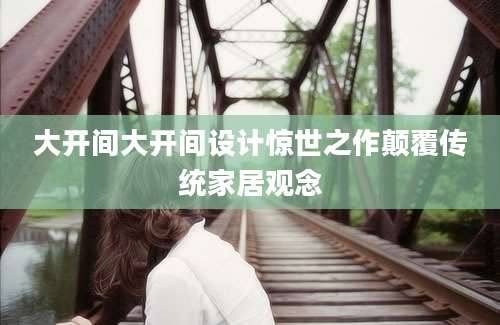 大开间大开间设计惊世之作颠覆传统家居观念