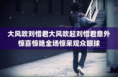 大风吹刘惜君大风吹起刘惜君意外惊喜惊艳全场惊呆观众眼球