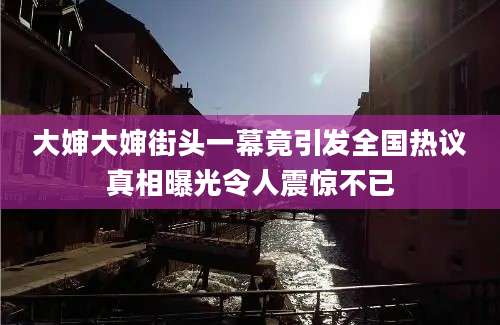 大婶大婶街头一幕竟引发全国热议真相曝光令人震惊不已
