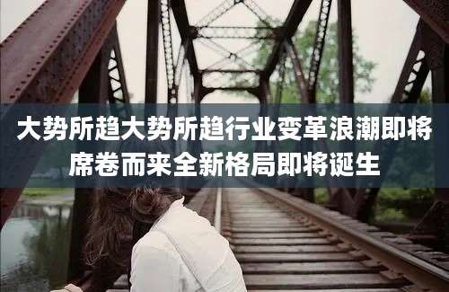 大势所趋大势所趋行业变革浪潮即将席卷而来全新格局即将诞生