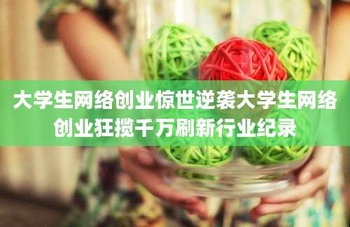 大学生网络创业惊世逆袭大学生网络创业狂揽千万刷新行业纪录