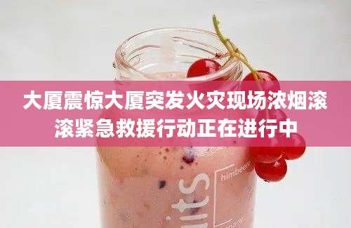 大厦震惊大厦突发火灾现场浓烟滚滚紧急救援行动正在进行中