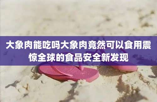 大象肉能吃吗大象肉竟然可以食用震惊全球的食品安全新发现