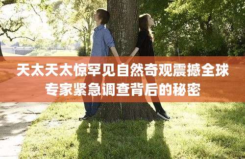 天太天太惊罕见自然奇观震撼全球专家紧急调查背后的秘密