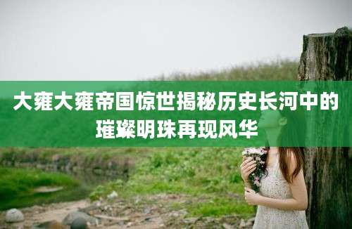 大雍大雍帝国惊世揭秘历史长河中的璀璨明珠再现风华