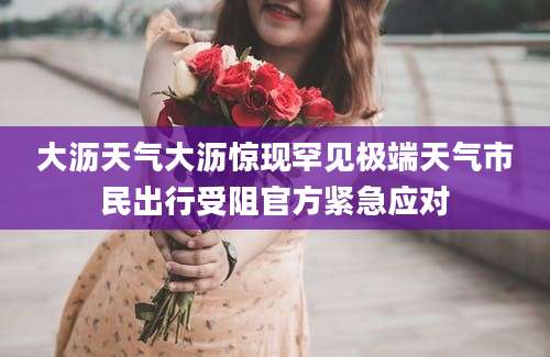 大沥天气大沥惊现罕见极端天气市民出行受阻官方紧急应对