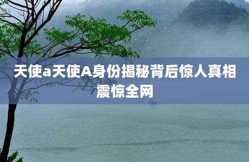 天使a天使A身份揭秘背后惊人真相震惊全网