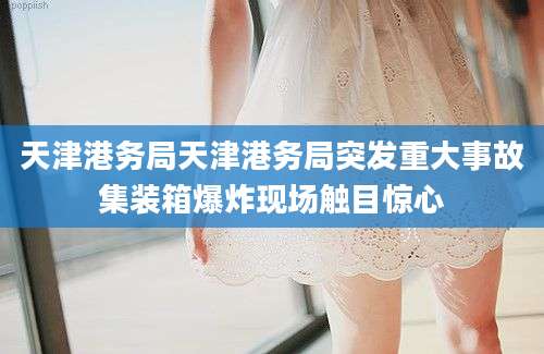 天津港务局天津港务局突发重大事故集装箱爆炸现场触目惊心
