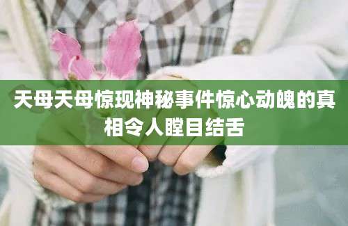 天母天母惊现神秘事件惊心动魄的真相令人瞠目结舌