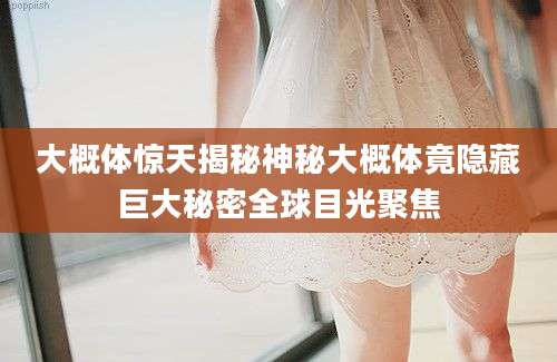 大概体惊天揭秘神秘大概体竟隐藏巨大秘密全球目光聚焦