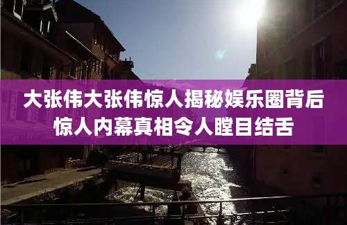 大张伟大张伟惊人揭秘娱乐圈背后惊人内幕真相令人瞠目结舌