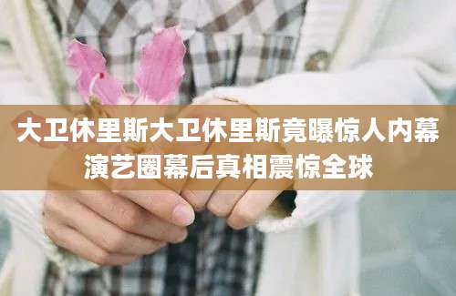 大卫休里斯大卫休里斯竟曝惊人内幕演艺圈幕后真相震惊全球