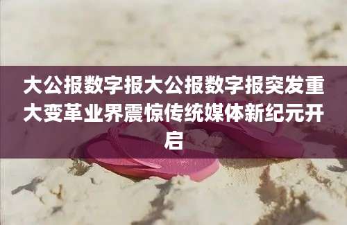 大公报数字报大公报数字报突发重大变革业界震惊传统媒体新纪元开启