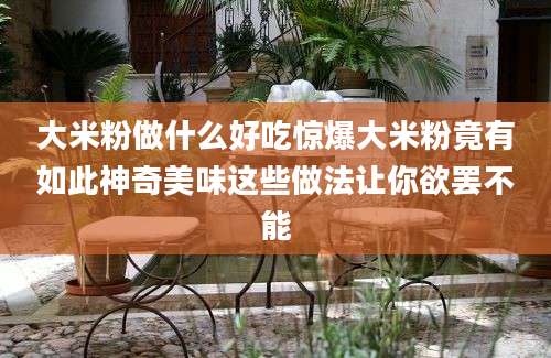 大米粉做什么好吃惊爆大米粉竟有如此神奇美味这些做法让你欲罢不能